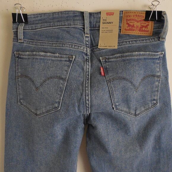 536436.....Levis 711 Skinny Jeans Size 24 W24 L32 - Picture 5 of 6